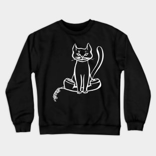 Cat On the Phone - Cute Animal Crewneck Sweatshirt